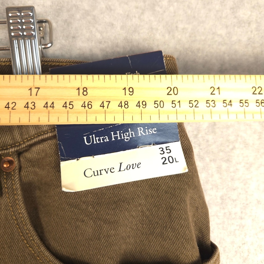 Abercrombie & Fitch 90s Straight Ultra High Rise Curve Love Brown Jeans 35 20L - Picture 8 of 10
